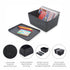 Lidded storage bin for pantry closet shelf cabinet desktop medeium size